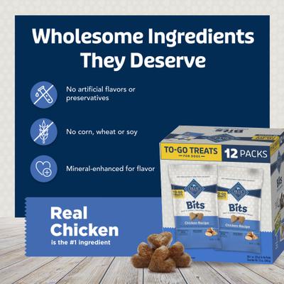 To-Go Bits Tasty Chicken Recipe Dog Treats, 12 count