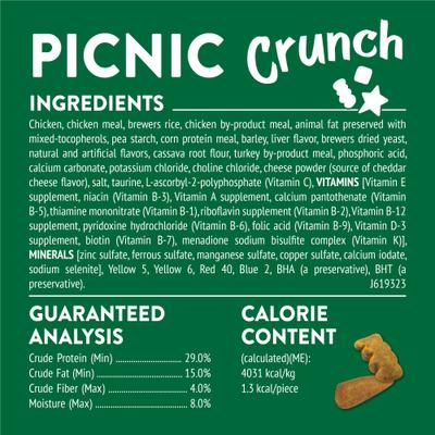 Party Mix Picnic Crunch Flavor Crunchy Cat Treats, 2.1-oz bag
