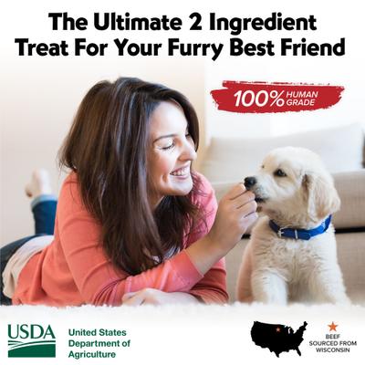 Barkin Burger Nature's Beef Dehydrated Dog Treats, 5-oz bag