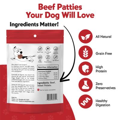 Barkin Burger Nature's Beef Dehydrated Dog Treats, 5-oz bag