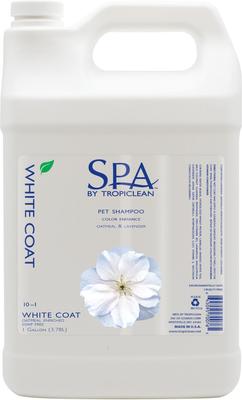 Spa White Coat Dog & Cat Shampoo, Luxurious Lavender Scent, 1-gal bottle