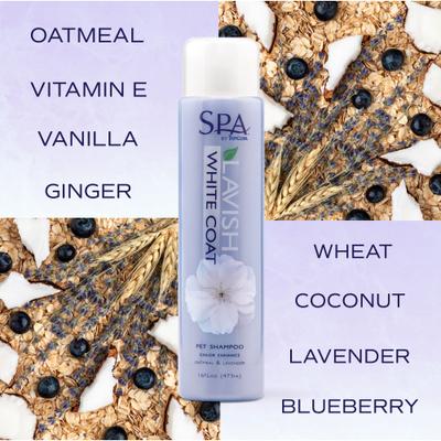 Spa White Coat Dog & Cat Shampoo, Luxurious Lavender Scent, 1-gal bottle