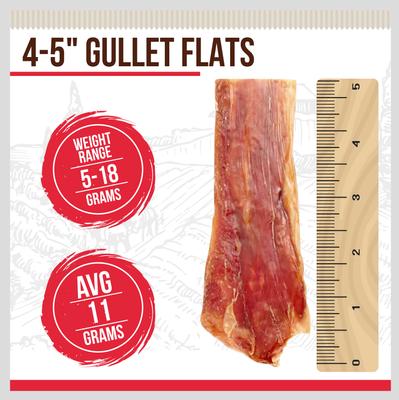 Gullet Flats Beef Flavored 4 to 5-in Dog Chews, 14-oz pouch