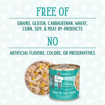 Dogs in the Kitchen Funk in the Trunk with Chicken Breast & Pumpkin Au Jus Grain-Free Canned Dog Food, 10-oz can, 12 count