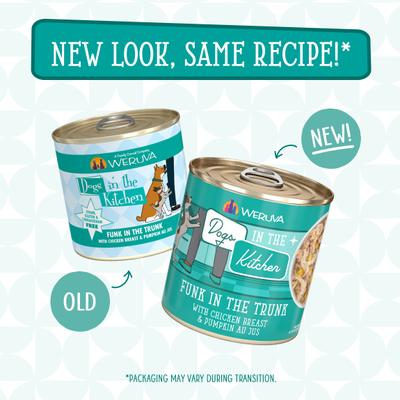 Dogs in the Kitchen Funk in the Trunk with Chicken Breast & Pumpkin Au Jus Grain-Free Canned Dog Food, 10-oz can, 12 count