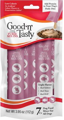 Triple Flavor Mix Variety Pack Puree Dog Food Topper, 84 count