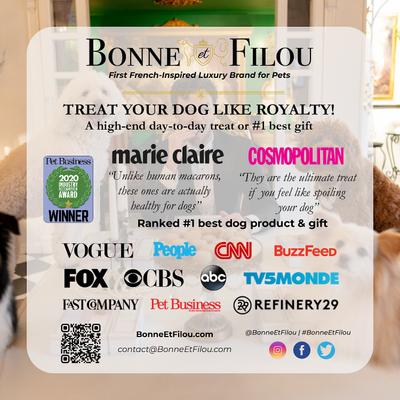 Galletas macarrones de caramelo salado hechas a mano para perros, 6 unidades