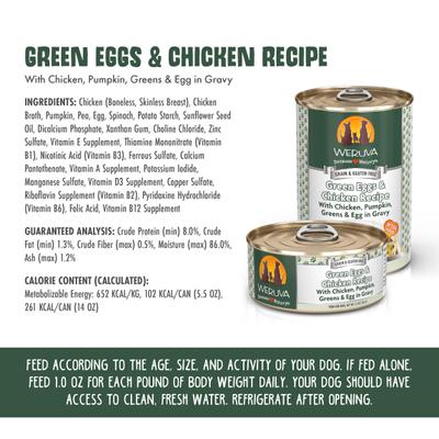 Green Eggs & Chicken with Chicken, Egg, & Greens in Gravy Grain-Free Canned Dog Food, 14-oz, case of 12