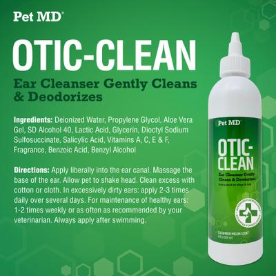 Otic Clean Cucumber Melon Scent Dog & Cat Ear Cleanser, 8-fl oz bottle