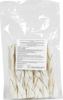 7-8-inch Braided Rawhide Beef Flavor Dental Dog Chews, 8 count