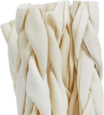 7-8-inch Braided Rawhide Beef Flavor Dental Dog Chews, 8 count