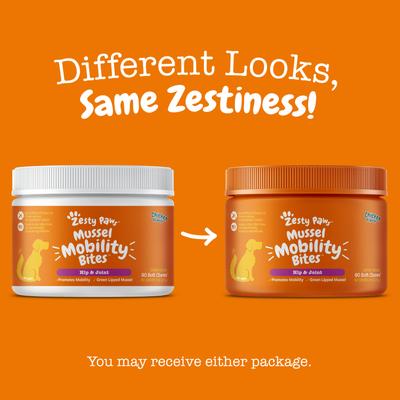 Mussel Mobility Bites Chicken Flavored Soft Chews Hip & Joint Supplement for Dogs, 180 count