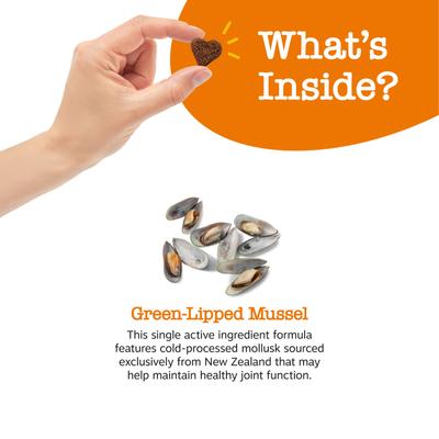 Mussel Mobility Bites Chicken Flavored Soft Chews Hip & Joint Supplement for Dogs, 180 count