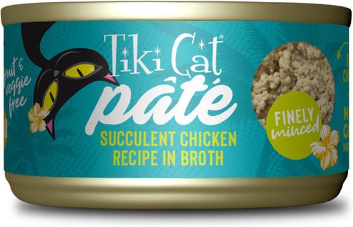Luau Ahi Tuna & Mackerel Pate Wet Cat Food, 2.8-oz can, case of 12