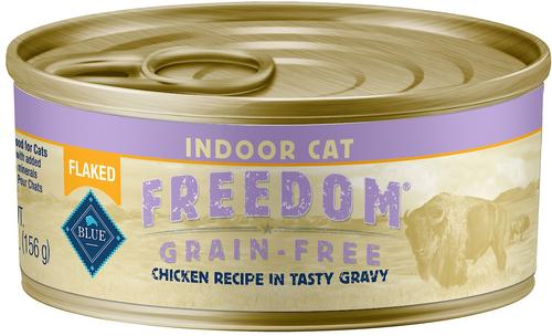 Freedom Indoor Flaked Chicken Recipe Grain-Free Canned Cat Food, 5.5-oz, case of 24