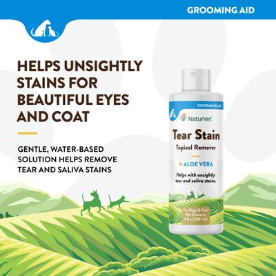 Tear Stain Remover Dog & Cat Liquid Topical Formula, 4-fl oz bottle