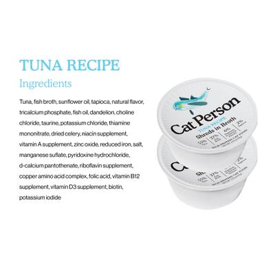 Cat Person by Weruva Shredded Chicken & Tuna in Broth Variety Pack Grain-Free Wet Cat Food, 2.75-oz cup, case of 8