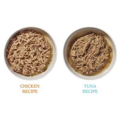 Cat Person by Weruva Shredded Chicken & Tuna in Broth Variety Pack Grain-Free Wet Cat Food, 2.75-oz cup, case of 8