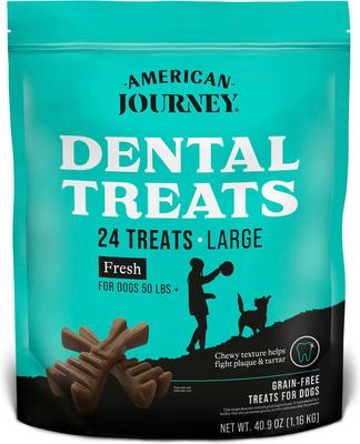 Grain-Free Large Dental Dog Treats Mint Flavor, 24 count