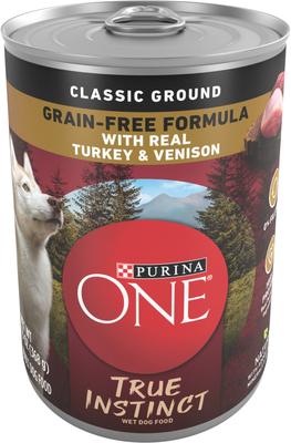 SmartBlend Grain-Free True Instinct Classic Ground with Real Turkey & Venison Canned Dog Food, 13-oz, case of 12