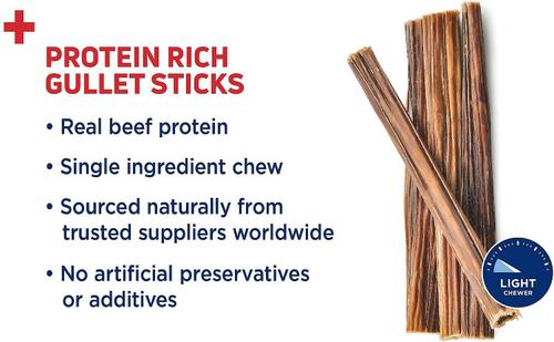 Beef Gullet Sticks 6" Dog Treats, 6 count