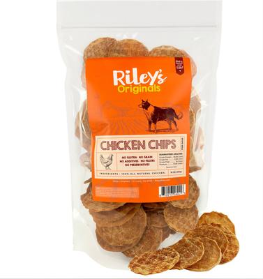 Golosinas para perros con sabor a cecina, waffles naturales y chips de pollo, bolsa de 16 oz