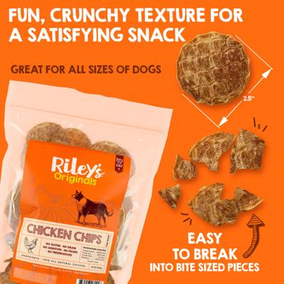 All Natural Waffles Chicken Chips Flavored Jerky Dog Treats, 16-oz bag
