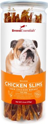 Bulldog Chicken Slims Grain-Free Dog Treats, 6-oz can