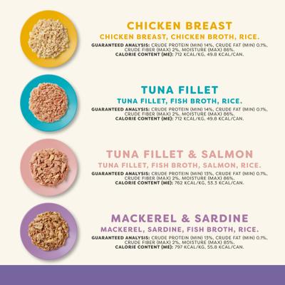 Chicken Variety Pack Broth Selection Grain-Free Wet Cat Food, 2.47-oz can, case of 24