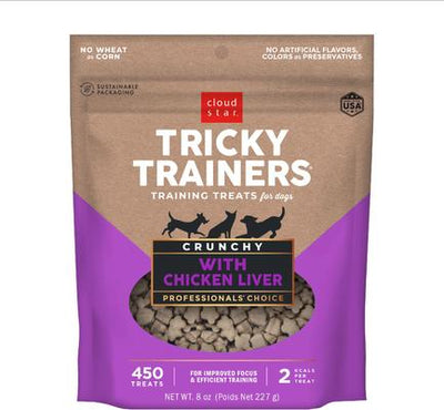 Tricky Trainers with Liver Crunchy Dog Treats, 8-oz bag