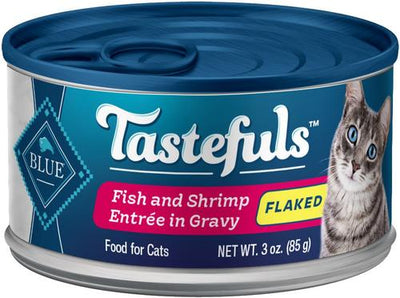 Tastefuls Fish & Shrimp Entrée in Gravy Flaked Wet Cat Food, 3-oz can, case of 24