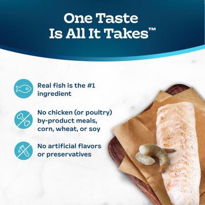 Tastefuls Fish & Shrimp Entrée in Gravy Flaked Wet Cat Food, 3-oz can, case of 24