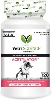 Acetylator Capsules Digestive Supplement for Cats & Dogs, 120 count