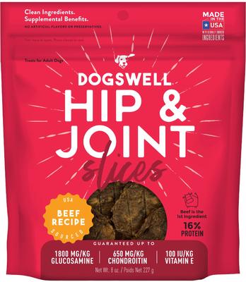 Hip & Joint Slices Functional Beef Soft & Chewy Dog Treats, 8-oz bag
