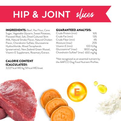 Hip & Joint Slices Functional Beef Soft & Chewy Dog Treats, 8-oz bag