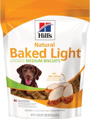 Natural Baked Light Biscuits with Real Chicken Dog Treats, 8-oz bag, 6 count