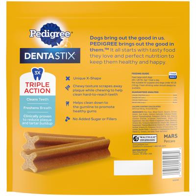 Bundle: Variety Pack - Pedigree Dentastix Large Original Dog Treats, 40 count, Beef & Bacon Flavors