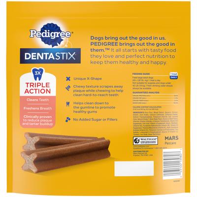 Bundle: Variety Pack - Pedigree Dentastix Large Original Dog Treats, 40 count, Beef & Bacon Flavors