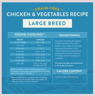 Large Breed Chicken & Vegetables Recipes Grain-Free Dry Dog Food, 30-lb bag
