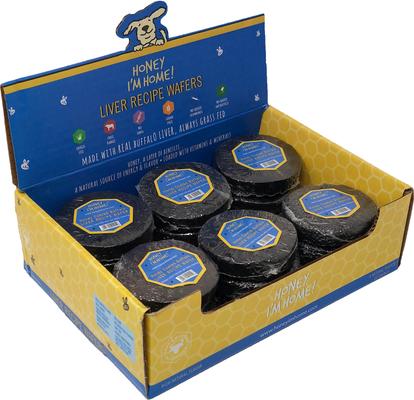 ! Liver Recipe Wafers Buffalo Recipe Grain-Free Dog Treats, 18 count