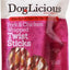 DogLicious Chicken & Pork Wrapped Twist Rawhide Sticks Dog Treats, 10 count