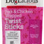 DogLicious Chicken & Pork Wrapped Twist Rawhide Sticks Dog Treats, 10 count