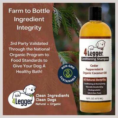 Cedar Peppermint & Organic Coconut Oil Dog Conditioning Shampoo, 16-fl oz bottle