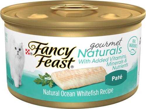 Gourmet Naturals Ocean Whitefish Recipe Grain-Free Pate Canned Cat Food, 3-oz can, case of 12