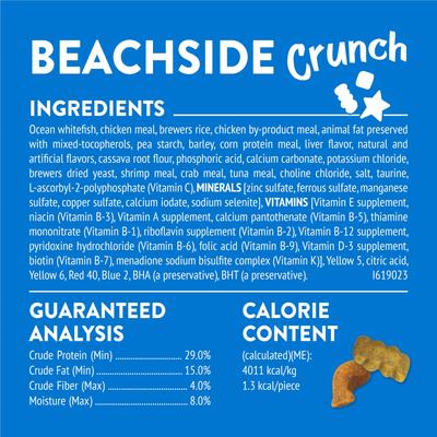 Party Mix Beachside Crunch Ocean Whitefish & Seafood Flavor Crunchy Cat Treats, 30-oz bag