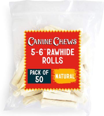 5-6-inch Premium Chip Rolls Natural Beef Flavor Dental Dog Chews, 8 count