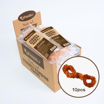 Golosina masticable natural para perros con tendón de pavo natural, tamaño grande, 10 unidades