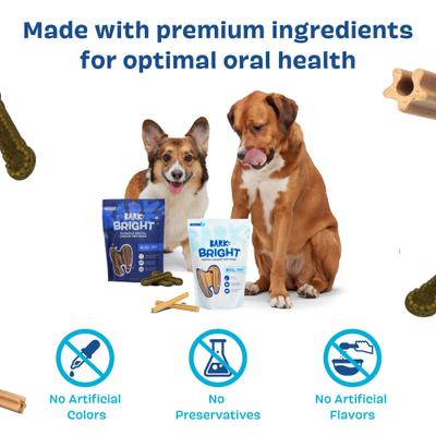 Bright Durable Medium Mint Flavored Dental Dog Treats, 15 count