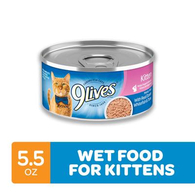 Meaty Pate with Real Ocean Whitefish & Tuna Pate Wet Kitten Food, 5.5-oz can, case of 24