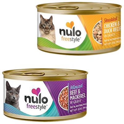 Bundle: Nulo Freestyle Beef & Mackerel in Gravy + Freestyle Chicken & Duck in Gravy Canned Cat Food